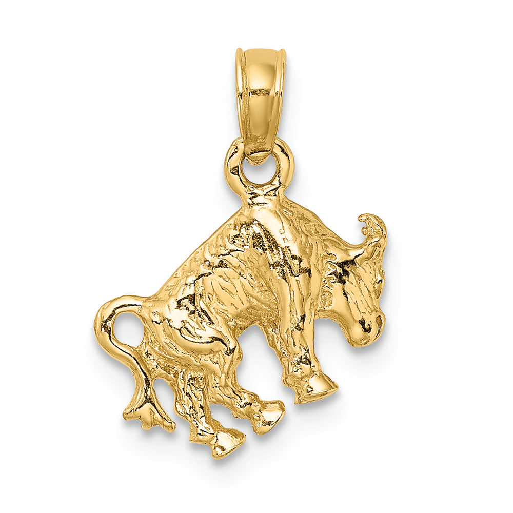 FJC Finejewelers 14k Yellow Gold 3d Taurus Zodiac Charm