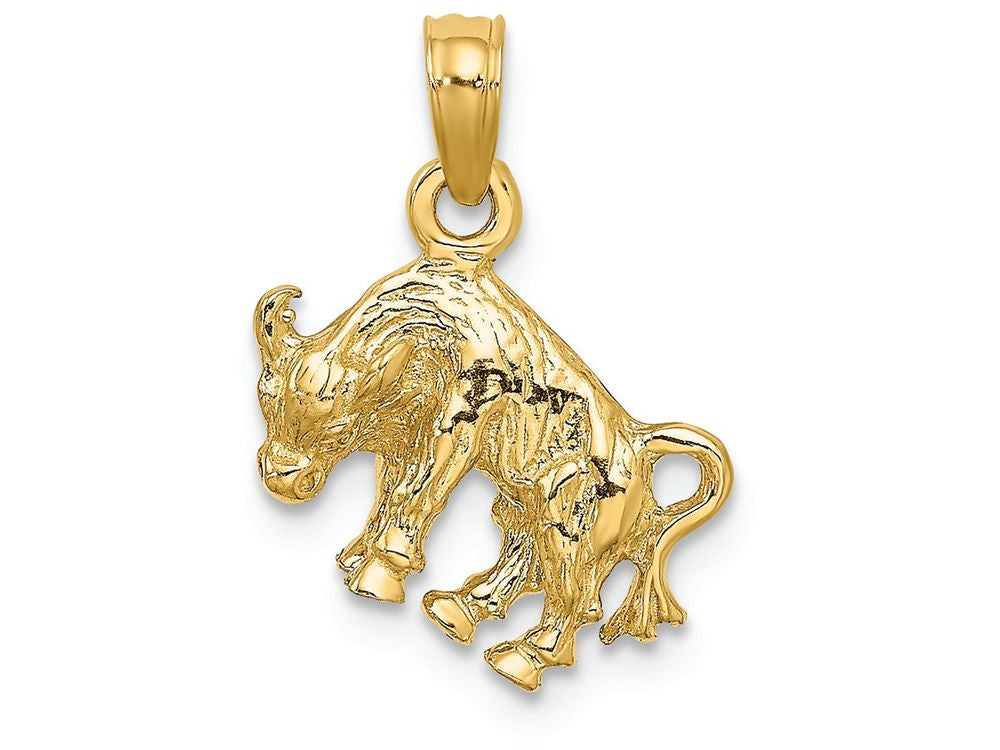 FJC Finejewelers 14k Yellow Gold 3d Taurus Zodiac Charm