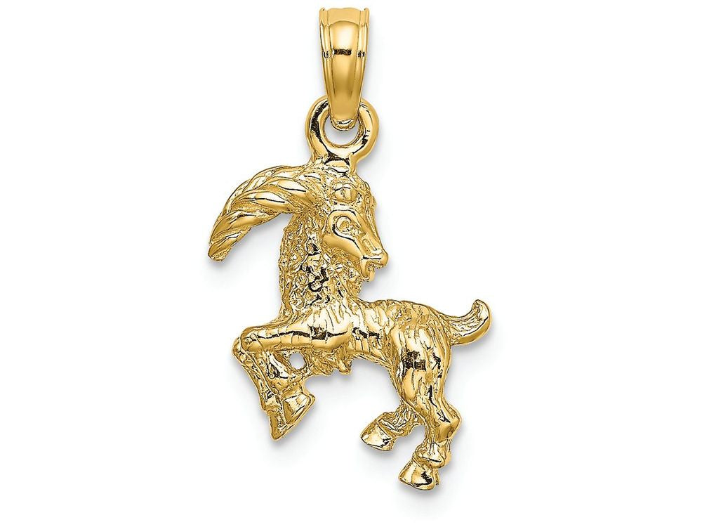 FJC Finejewelers 14k Yellow Gold 3d Capricorn Zodiac Charm