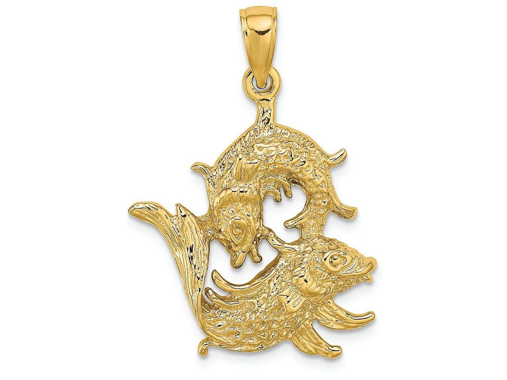 FJC Finejewelers 14k Yellow Gold Large Pisces Zodiac Charm