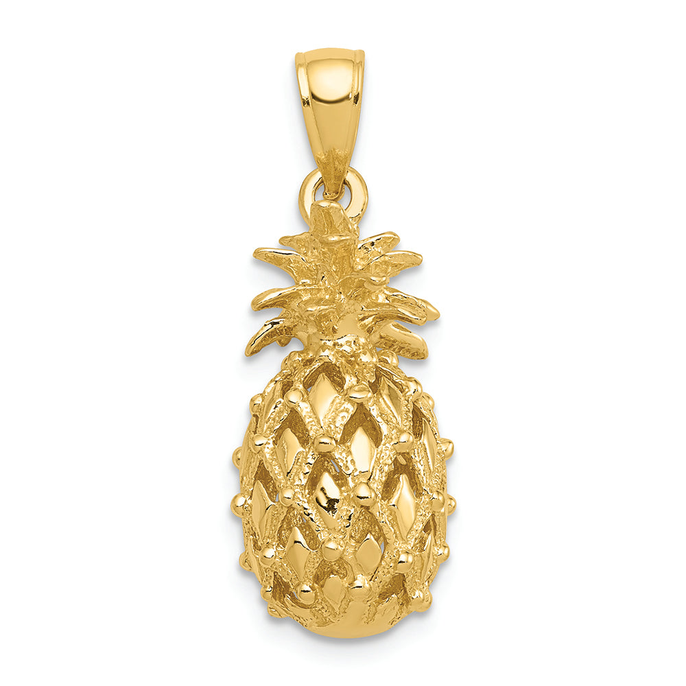 FJC Finejewelers 14k Yellow Gold 3d Cut-out Pineapple Charm