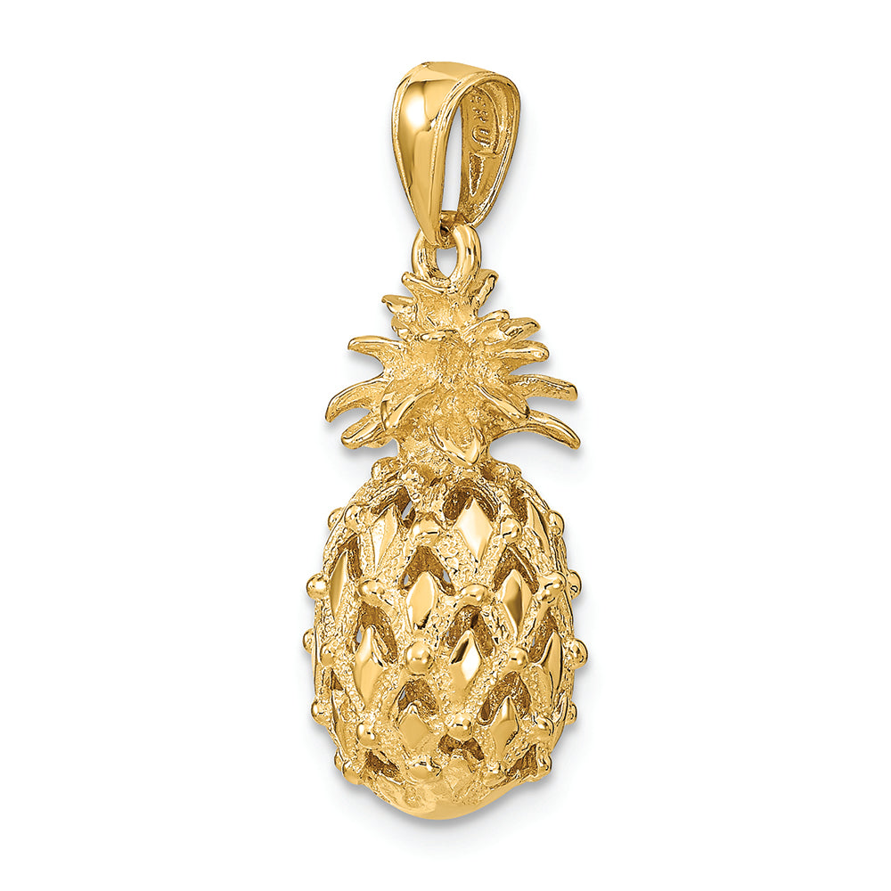 FJC Finejewelers 14k Yellow Gold 3d Cut-out Pineapple Charm