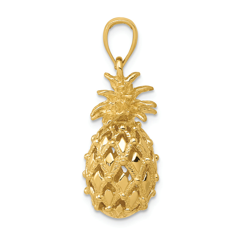 FJC Finejewelers 14k Yellow Gold 3d Cut-out Pineapple Charm