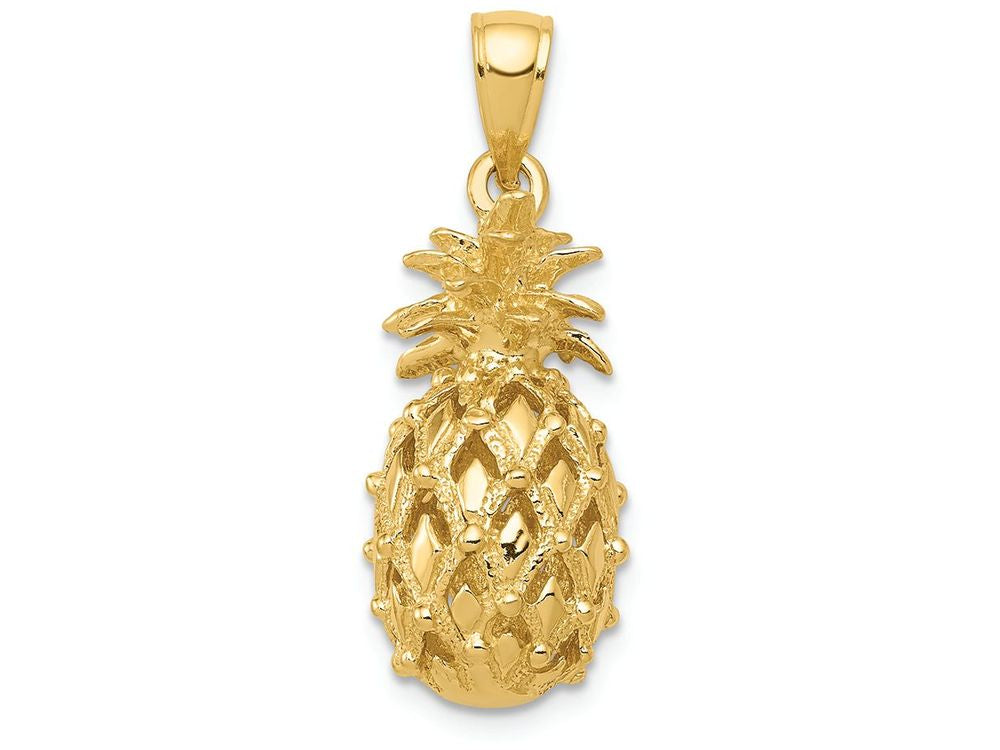 FJC Finejewelers 14k Yellow Gold 3d Cut-out Pineapple Charm