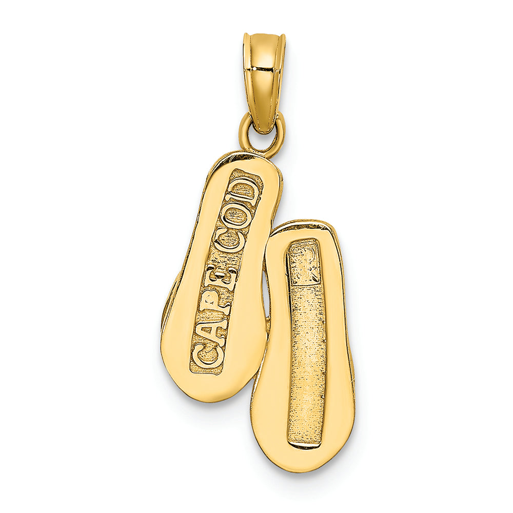 FJC Finejewelers 14k Yellow Gold 3d Cape Cod Double Flip-flop Charm