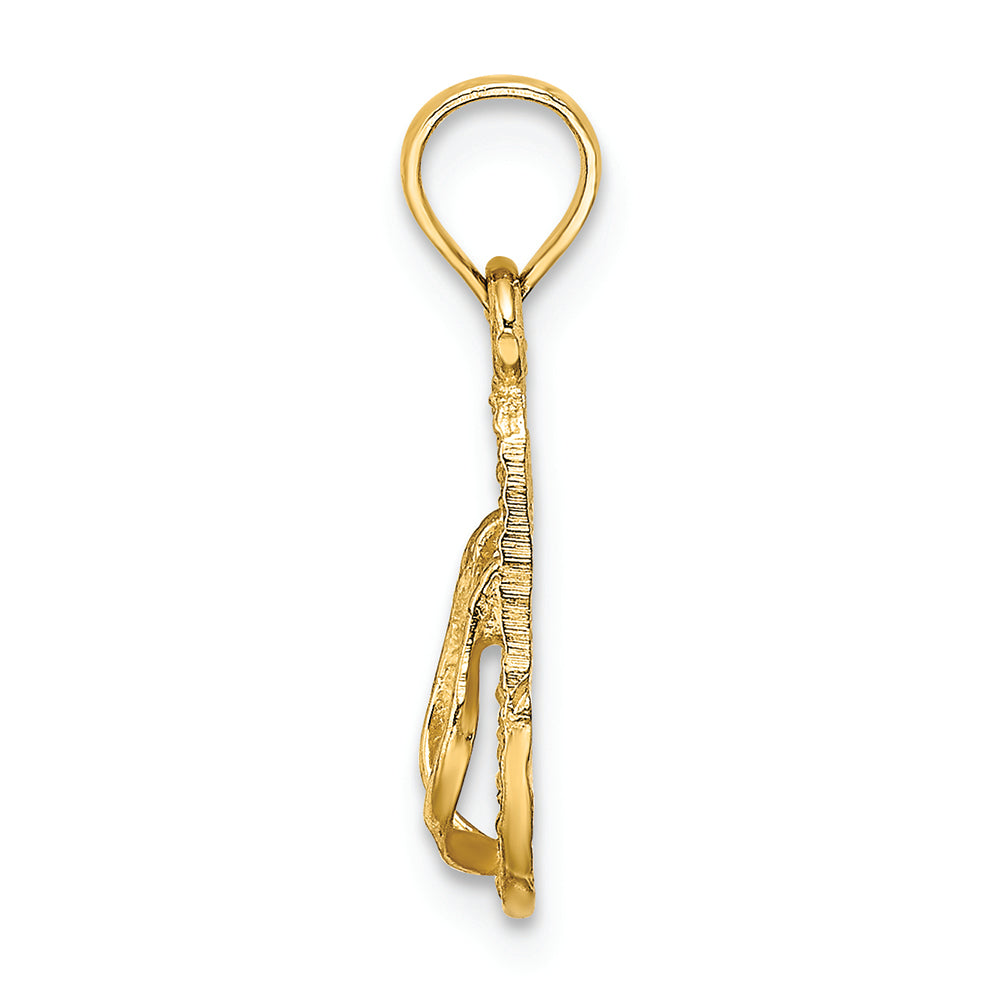 FJC Finejewelers 14k Yellow Gold 3d Captiva Flip-flop Charm