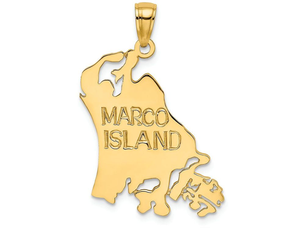 FJC Finejewelers 14k Yellow Gold Cut Out Marco Island Charm