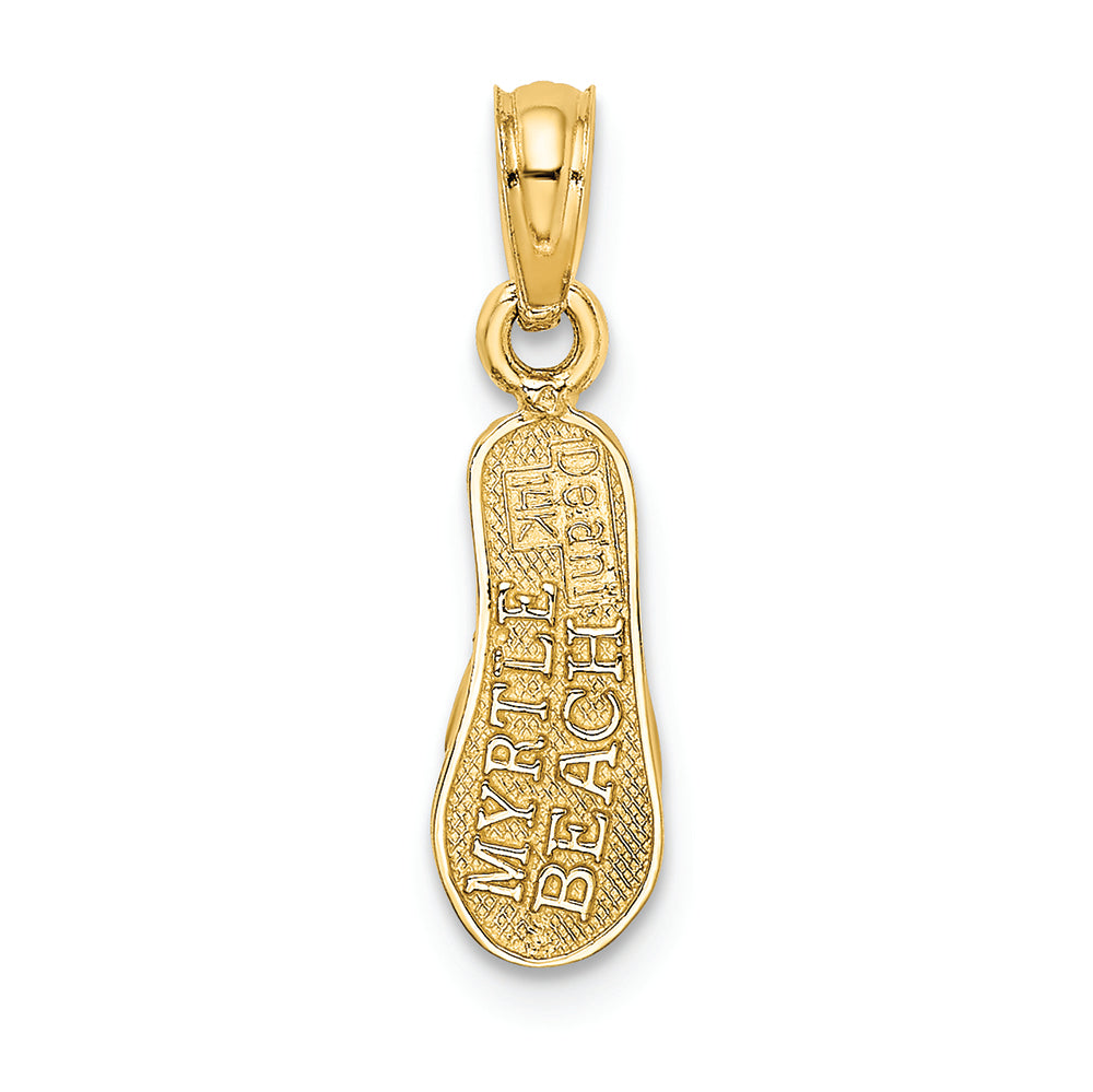 FJC Finejewelers 14k Yellow Gold Myrtle Beach Single Flip-flop Charm