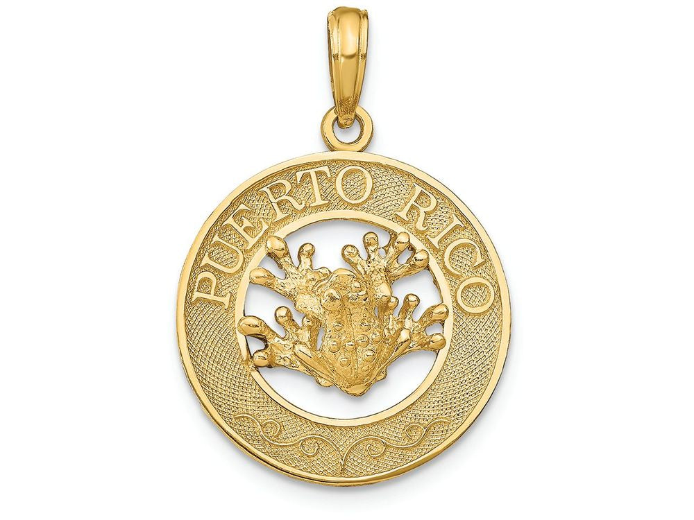 FJC Finejewelers 14k Yellow Gold Puerto Rico with Frog Charm
