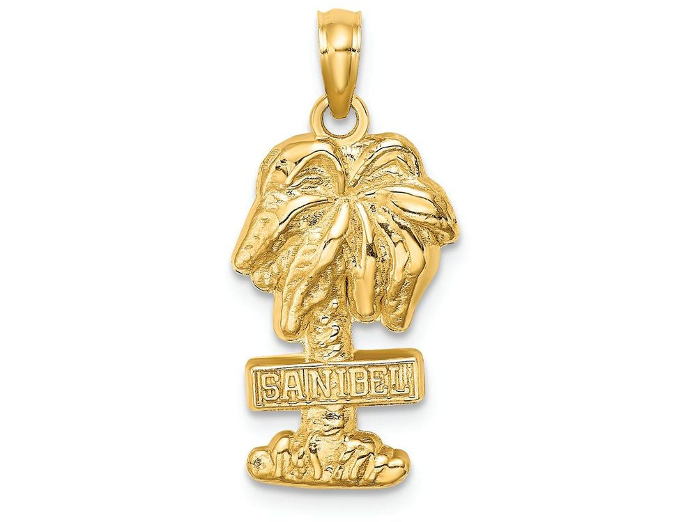 FJC Finejewelers 14k Yellow Gold Sanibel On Palm Tree Charm