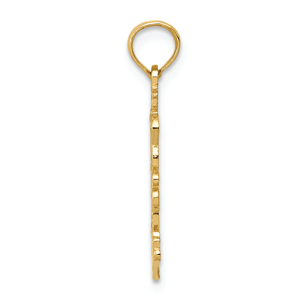 FJC Finejewelers 14k Yellow Gold Double Palm Trees Charm