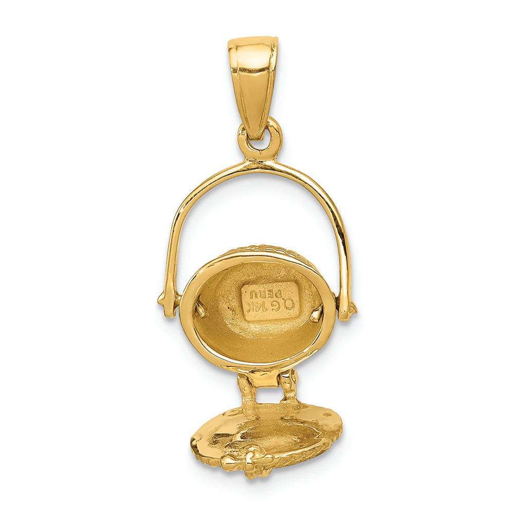 FJC Finejewelers 14k Yellow Gold 3d Nantucket Basket Charm