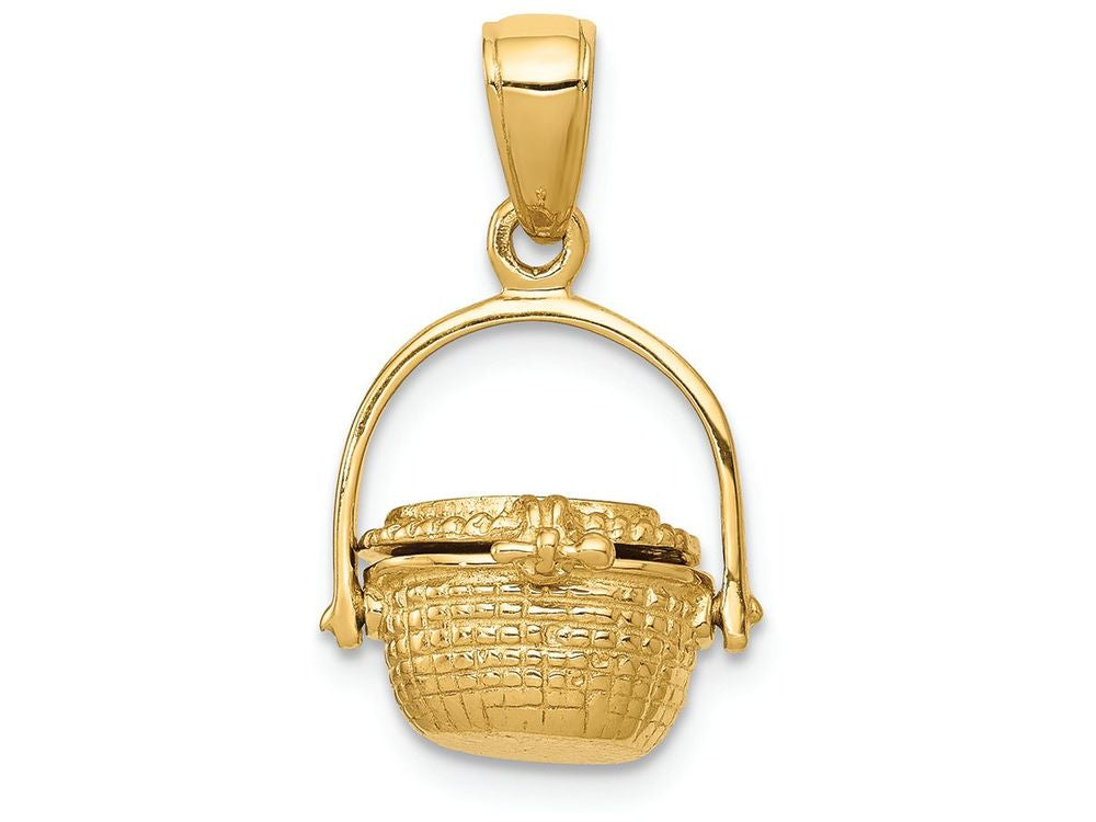 FJC Finejewelers 14k Yellow Gold 3d Nantucket Basket Charm