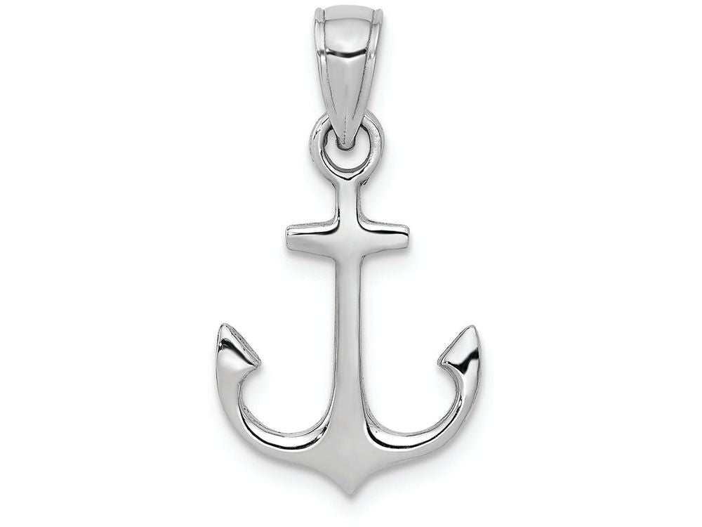 FJC Finejewelers 14k White Gold 3d Anchor Charm