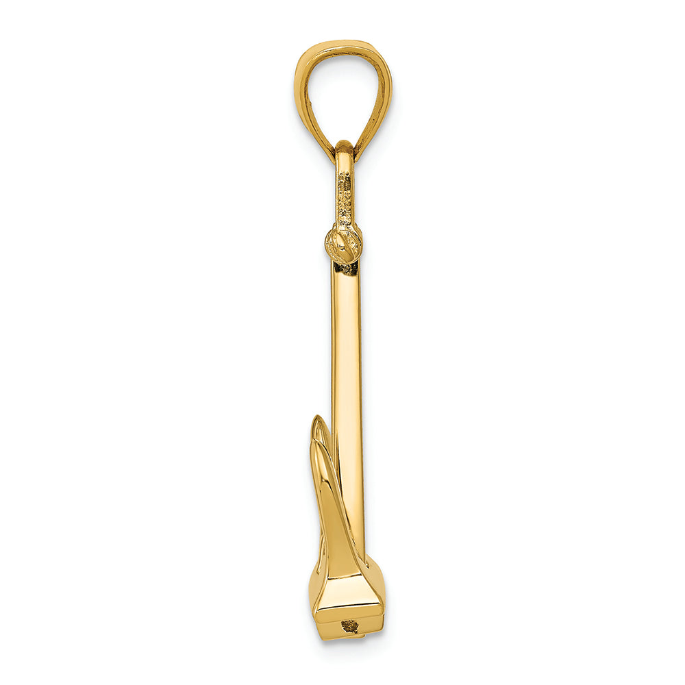 FJC Finejewelers 14k Yellow Gold 3d T-bar Style Anchor Charm