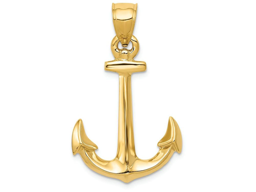 FJC Finejewelers 14k Yellow Gold 3d Anchor Charm