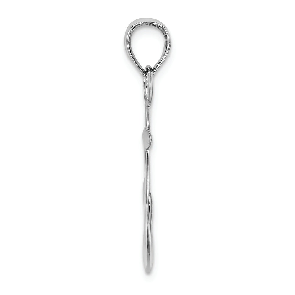 FJC Finejewelers 14k White Gold White 3d Anchor Charm