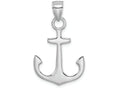 FJC Finejewelers 14k White Gold White 3d Anchor Charm