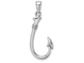 FJC Finejewelers 14k White Gold 3d Fish Hook Charm