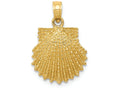 FJC Finejewelers 14k Yellow Gold Textured Scallop Shell Charm