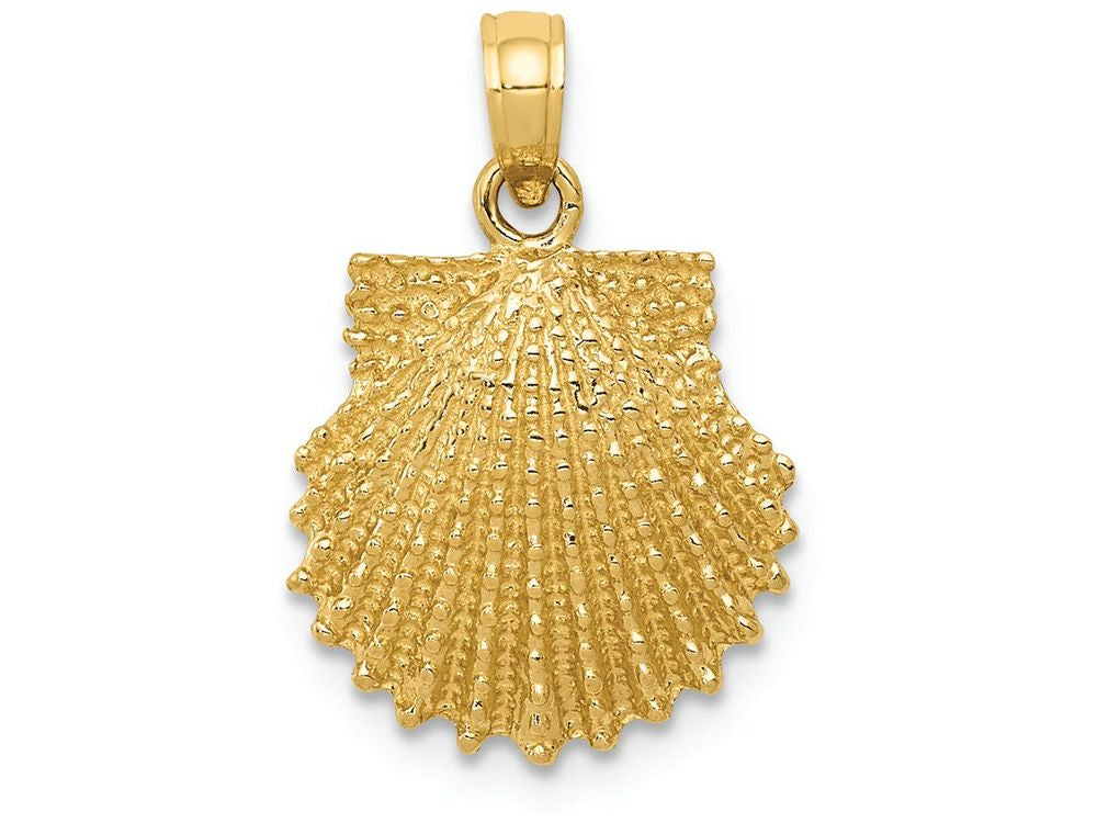 FJC Finejewelers 14k Yellow Gold Textured Scallop Shell Charm