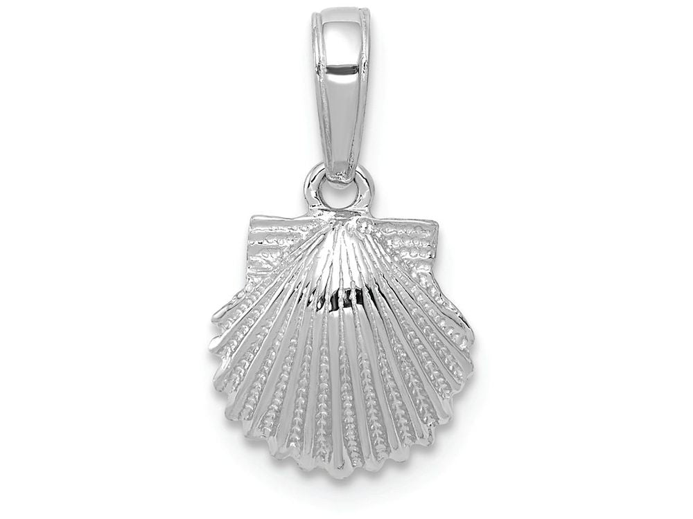 FJC Finejewelers 14k White Gold Scallop Shell Charm