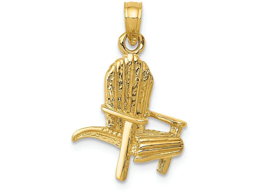 FJC Finejewelers 14k Yellow Gold Adirondack Beach Chair Charm