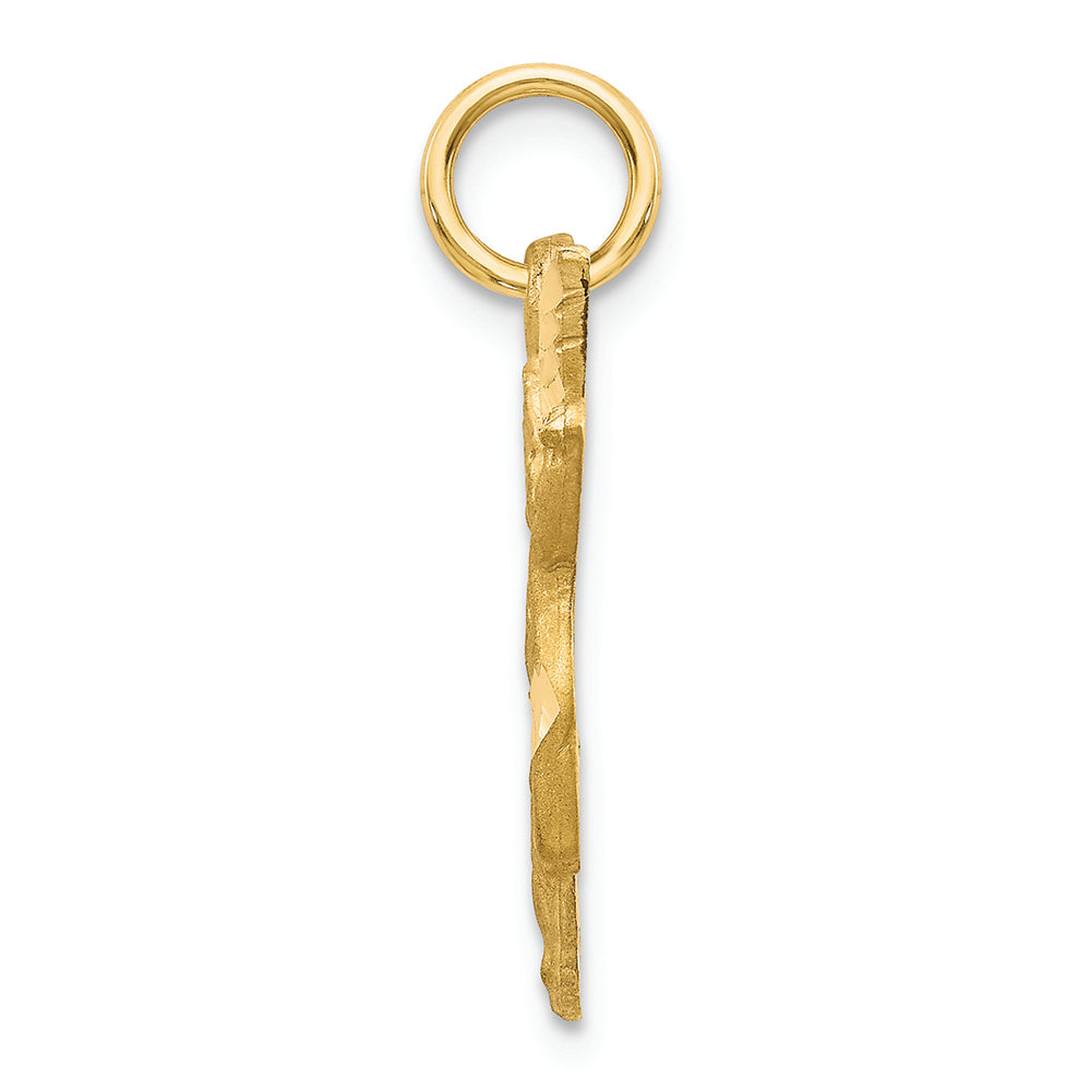 FJC Finejewelers 14k Yellow Gold Bright Cut Angel Charm