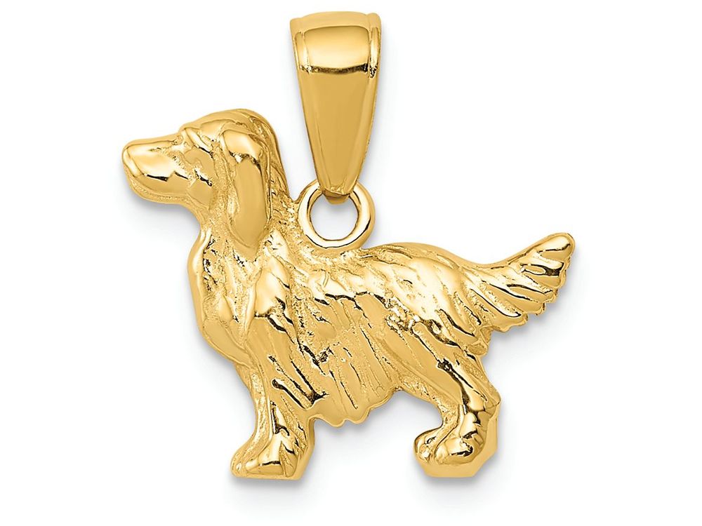 FJC Finejewelers 14k Yellow Gold Springer Spaniel Dog Charm