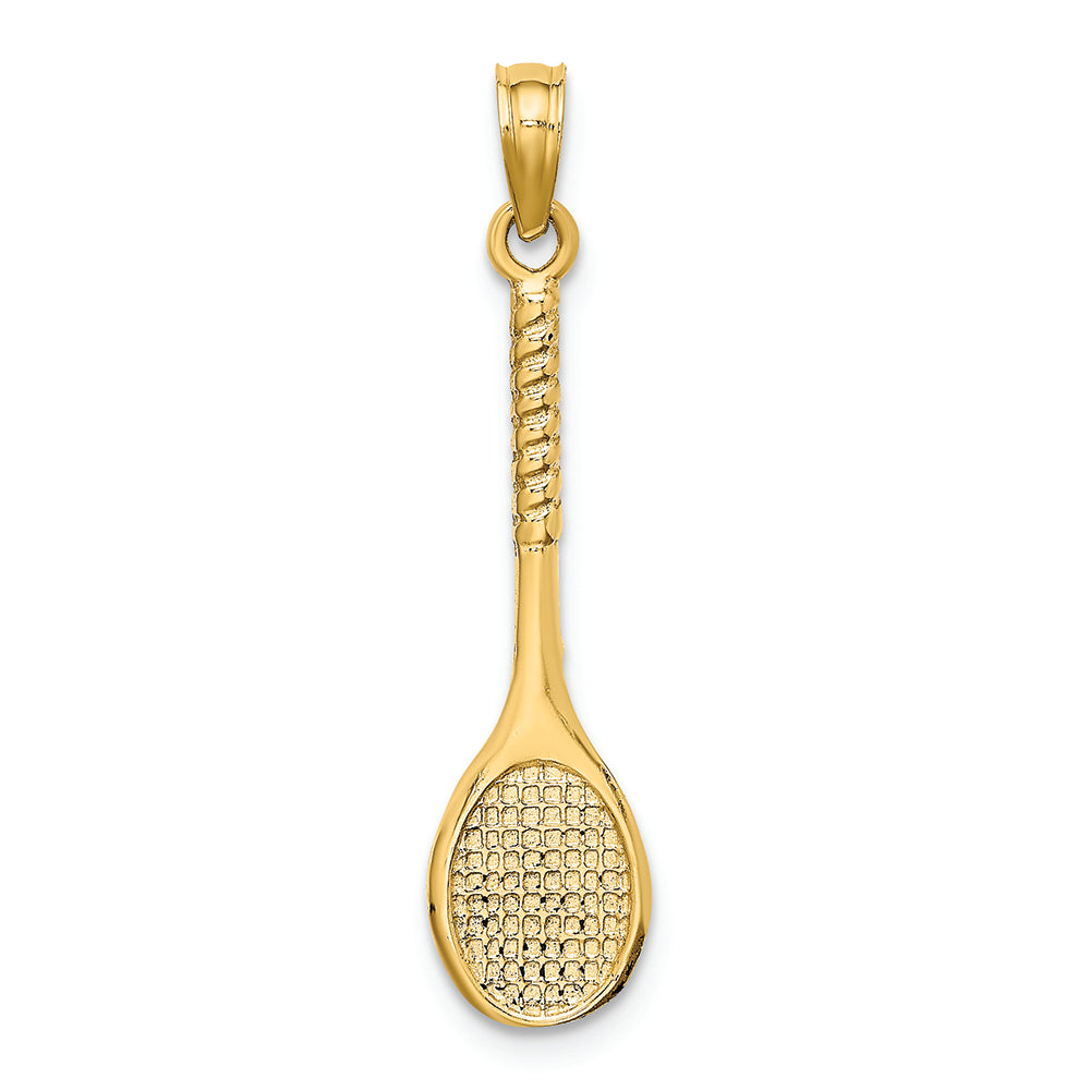 FJC Finejewelers 14k Yellow Gold 3d Tennis Racquet Charm