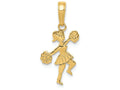 FJC Finejewelers 14k Yellow Gold Cheerleader with Pom-poms Charm