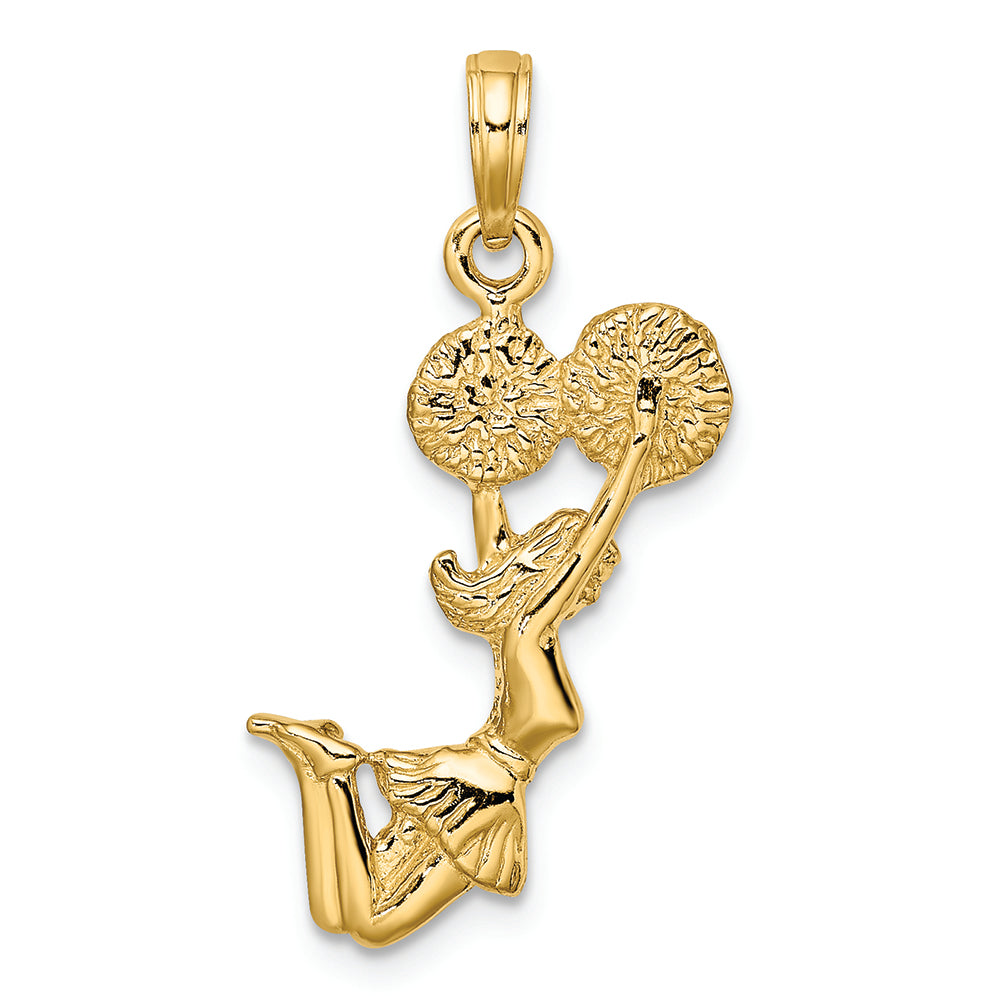 FJC Finejewelers 14k Yellow Gold 3d Jumping Cheerleader Charm