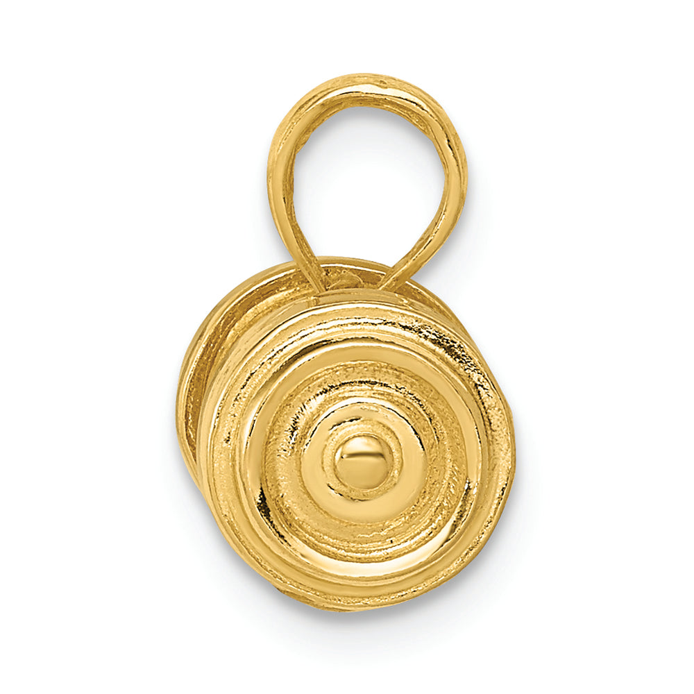 FJC Finejewelers 14k Yellow Gold 3d Single Barbell Charm