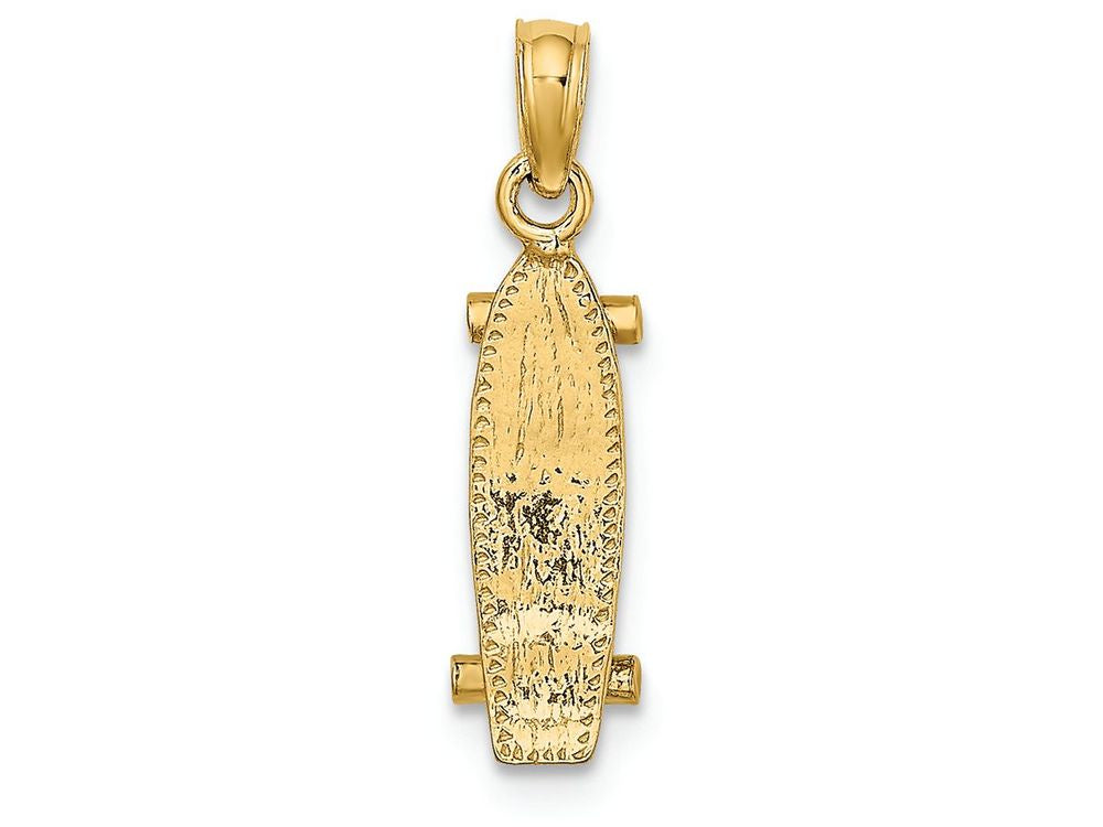 FJC Finejewelers 14k Yellow Gold 3d Skate Board Charm