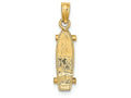 FJC Finejewelers 14k Yellow Gold 3d Skate Board Charm