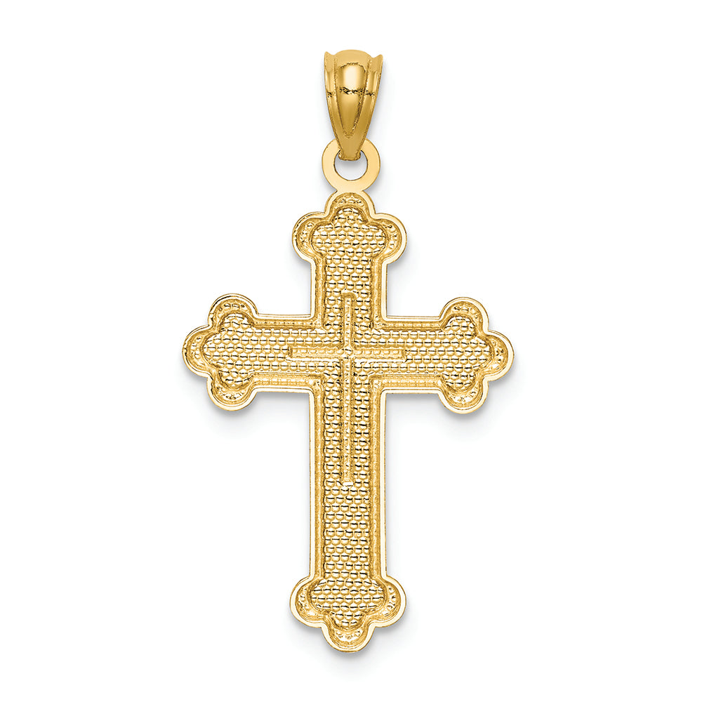 FJC Finejewelers 14k Yellow Gold Budded Cross Charm