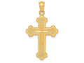FJC Finejewelers 14k Yellow Gold Budded Cross Charm