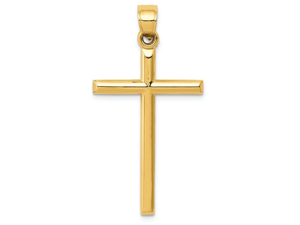 FJC Finejewelers 14k Yellow Gold Polished Hollow Cross Charm