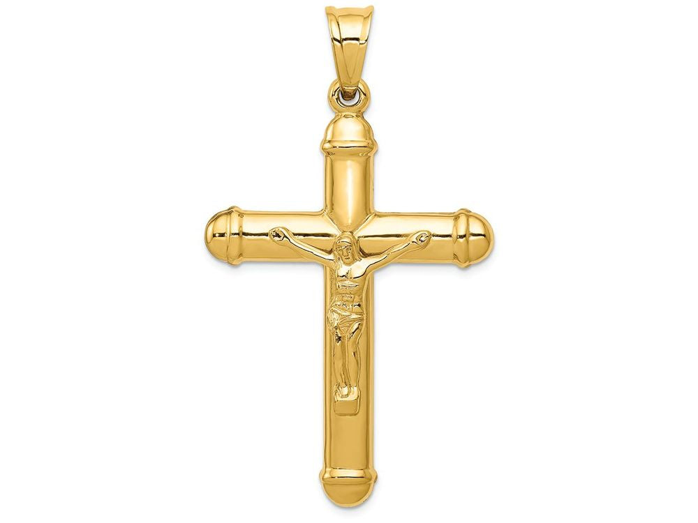FJC Finejewelers 14k Yellow Gold Reversible Crucifixcross Charm