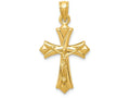 FJC Finejewelers 14k Yellow Gold Reversible Crucifixcross Charm