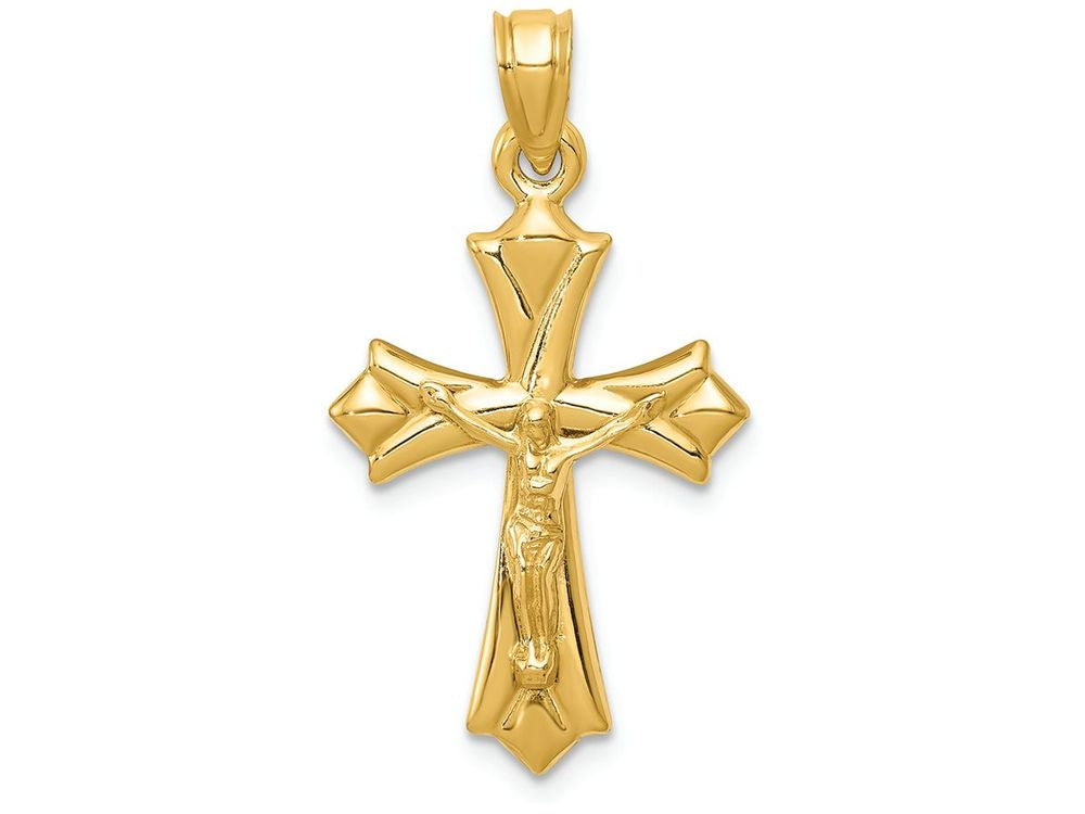 FJC Finejewelers 14k Yellow Gold Reversible Crucifixcross Charm