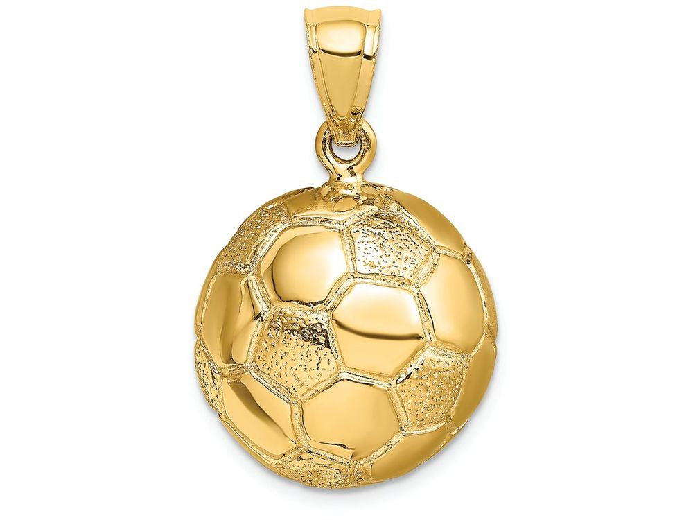 FJC Finejewelers 14k Yellow Gold 3d Soccerball Charm
