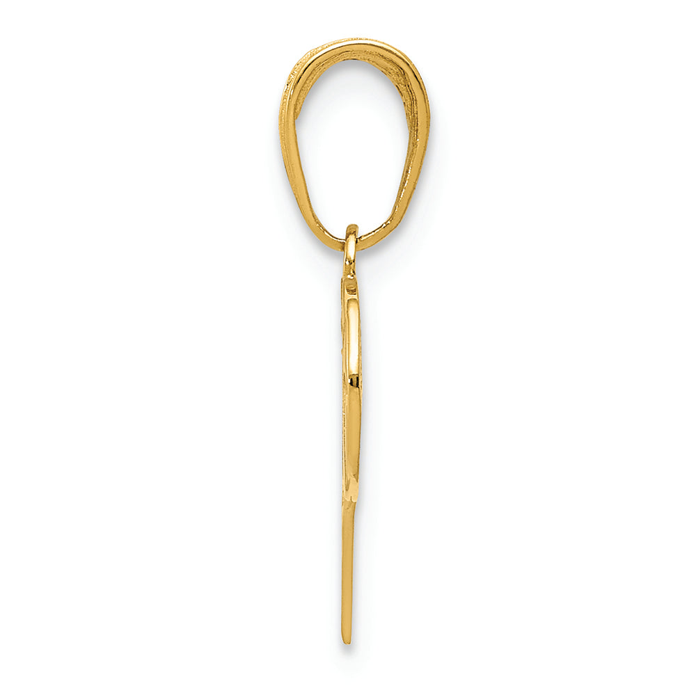 FJC Finejewelers 14k Yellow Gold Basketball Hoop And Ball Charm