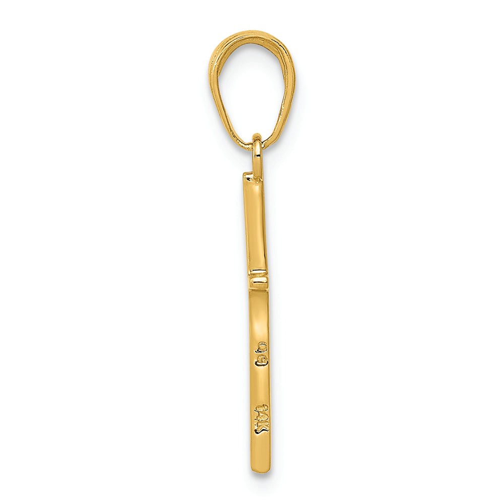 FJC Finejewelers 14k Yellow Gold Polished Cross Charm