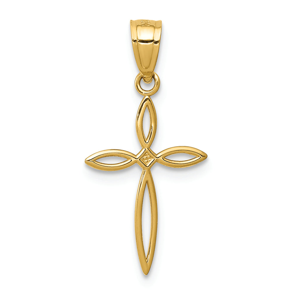 FJC Finejewelers 14k Yellow Gold Passion Cross Charm