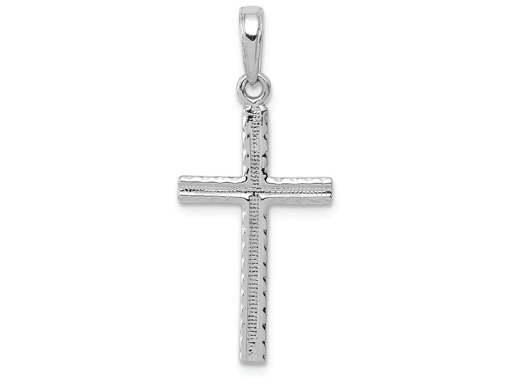 FJC Finejewelers 14k White Gold Latin Cross Charm