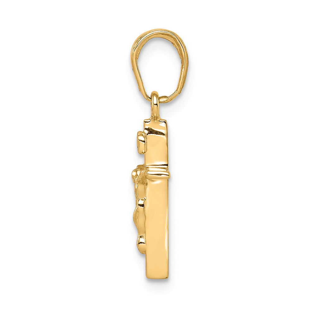 FJC Finejewelers 14k Yellow Gold Small Inri Crucifix Charm