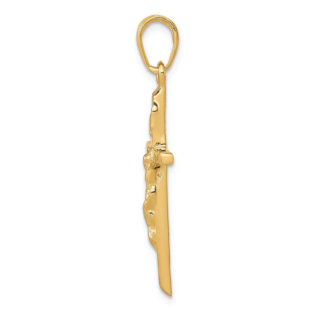 FJC Finejewelers 14k Yellow Gold Crucifix Charm