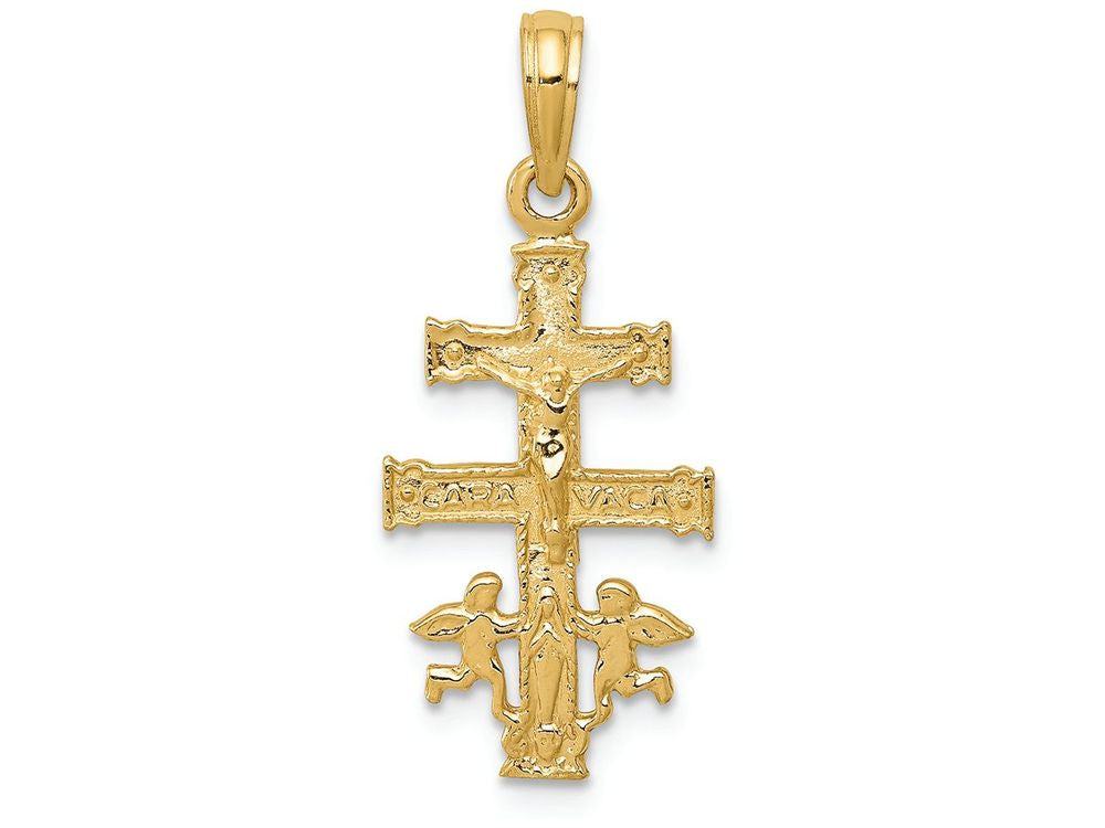 FJC Finejewelers 14k Yellow Gold Cara Vaca Crucifix Charm