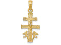 FJC Finejewelers 14k Yellow Gold Cara Vaca Crucifix Charm